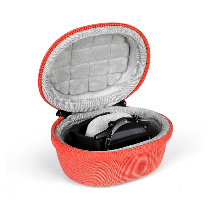EVA Smartwatch Aufbewahrungsetui Universal Fleece Uhren-Aufbewahrungstasche mit Karabiner, Schwarz, Blau, Orange