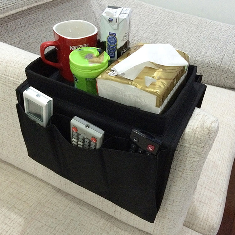 SF001 Oxford-Stoff-Sofa-Armlehnen-Hängetasche Haushalts-Aufbewahrungstasche, Oxford-Stoff Schwarz, Oxford-Stoff Kaffee, Oxford-Stoff Beige