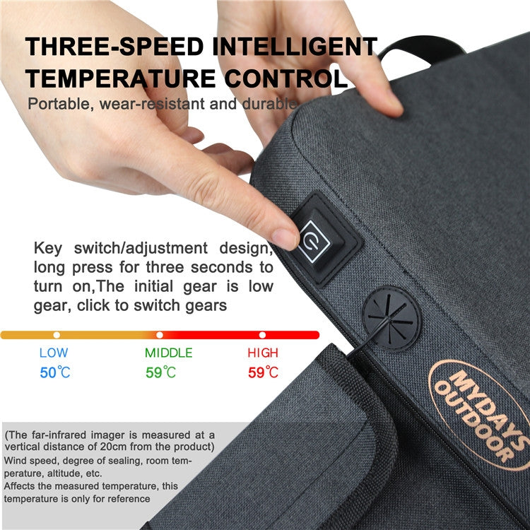 Outdoor Campinghocker USB-Heizung Tragbare Matte, Grau
