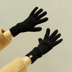 227-A0124 Gestrickte Wollhandschuhe Gestreifte Warme Touchscreen-Handschuhe Winter Warme Fahrradhandschuhe