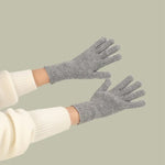 227-A0124 Gestrickte Wollhandschuhe Gestreifte Warme Touchscreen-Handschuhe Winter Warme Fahrradhandschuhe