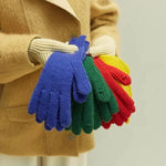 227-A0124 Gestrickte Wollhandschuhe Gestreifte Warme Touchscreen-Handschuhe Winter Warme Fahrradhandschuhe