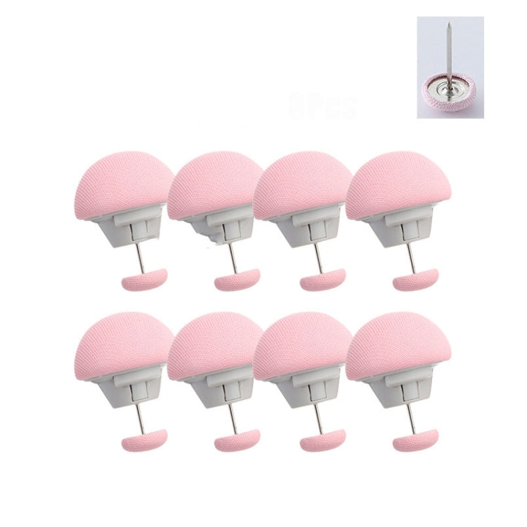 8 Stück spurloser One-Touch-Entriegelungs-Pilzförmiger Quiltfixierer, Rosa+Stoffnadel, Blau+Stoffnadel