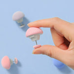 8 Stück spurloser One-Touch-Entriegelungs-Pilzförmiger Quiltfixierer, Rosa+Stoffnadel, Blau+Stoffnadel