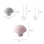 8 Stück spurloser One-Touch-Entriegelungs-Pilzförmiger Quiltfixierer, Rosa+Stoffnadel, Blau+Stoffnadel