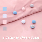 8 Stück spurloser One-Touch-Entriegelungs-Pilzförmiger Quiltfixierer, Rosa+Stoffnadel, Blau+Stoffnadel