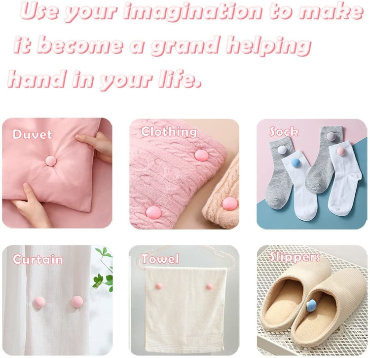 8 Stück spurloser One-Touch-Entriegelungs-Pilzförmiger Quiltfixierer, Rosa+Stoffnadel, Blau+Stoffnadel