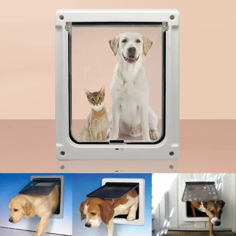 GM-01 Haustiertür, ABS-Türöffnung für Hunde und Katzen, GM-01 Weiß