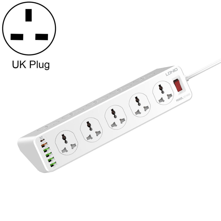 LDNIO SC10610 30W 10+6 Ports Multifunktionale Reise-Home-Office Schnelllade-Steckdose, Spezifikation:, UK-Stecker, EU-Stecker, US-Stecker