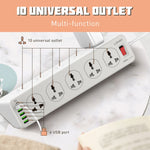 LDNIO SC10610 30W 10+6 Ports Multifunktionale Reise-Home-Office Schnelllade-Steckdose, Spezifikation:, UK-Stecker, EU-Stecker, US-Stecker