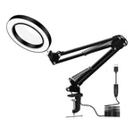 5X Vergrößerungsglas LED Faltbarer Langarm Clip Licht Augenschutz USB Leselampe, Klein, Mittel, Groß