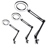5X Vergrößerungsglas LED Faltbarer Langarm Clip Licht Augenschutz USB Leselampe, Klein, Mittel, Groß