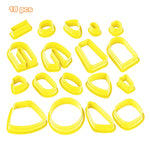18-in-1 weiche Ton-Ohrringformen DIY handgemachte Ton-Ausstechformen Ton-Ohrringe Formen, 18-in-1 (Lila), 18-in-1 (Pink), 18-in-1 (Gelb), 18-in-1 (Blau)