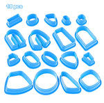 18-in-1 weiche Ton-Ohrringformen DIY handgemachte Ton-Ausstechformen Ton-Ohrringe Formen, 18-in-1 (Lila), 18-in-1 (Pink), 18-in-1 (Gelb), 18-in-1 (Blau)