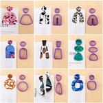 18-in-1 weiche Ton-Ohrringformen DIY handgemachte Ton-Ausstechformen Ton-Ohrringe Formen, 18-in-1 (Lila), 18-in-1 (Pink), 18-in-1 (Gelb), 18-in-1 (Blau)