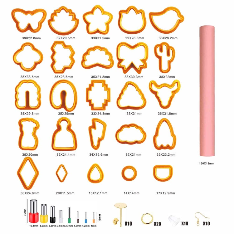 106-1 116 In 1 Ton-Ausstecher-Set DIY Ton-Ohrringform Ton-Ohrringe Bastelwerkzeuge