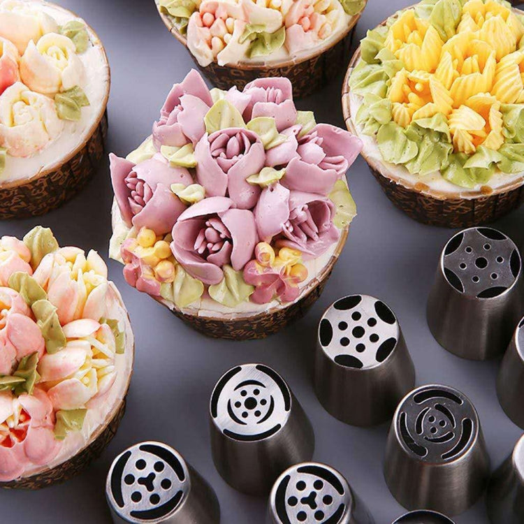 Edelstahl-Lamellendüsenset Kuchen DIY Lamellendüsenset Backwerkzeuge, 7-teiliges Set, 8-teiliges Set, 9-teiliges Set, 10-teiliges Set, 11-teiliges Set, 12-teiliges Set, 14-teiliges Set, 128-teiliges Set