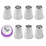 Edelstahl-Lamellendüsenset Kuchen DIY Lamellendüsenset Backwerkzeuge, 7-teiliges Set, 8-teiliges Set, 9-teiliges Set, 10-teiliges Set, 11-teiliges Set, 12-teiliges Set, 14-teiliges Set, 128-teiliges Set