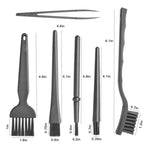 2 Sets Antistatikbürsten Tragbarer Griff Reinigungs-Tastaturbürsten-Kit, 5-in-1