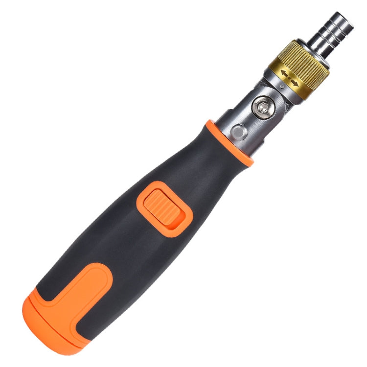 2050C Tragbares 10 in 1 Verstecktes Bits Multi-Winkel Ratschen-Eck-Schraubendreher-Set, 10 in 1 Orange, 10 in 1 Grau