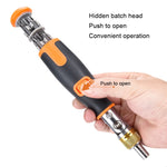 2050C Tragbares 10 in 1 Verstecktes Bits Multi-Winkel Ratschen-Eck-Schraubendreher-Set, 10 in 1 Orange, 10 in 1 Grau