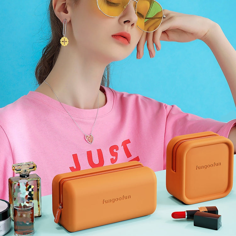Fungoofun Candy Color EVA Reise Digital Aufbewahrungstasche Kosmetiktasche, Quadrat Pink, Quadrat Orange, Quadrat Gelb, Ziegel Pink, Ziegel Orange, Ziegel Gelb