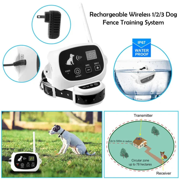 KD-661 500m Kabelloser elektrischer Hundezaun mit Schockhalsband, Spezifikationen: Für einen Hund, für zwei Hunde, für drei Hunde