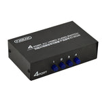 FJGEAR FJ-401AV Lotus-Kopf Schnittstelle 4-Wege AV Audio- und Videoschalter, FJ-401AV