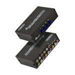 FJGEAR FJ-401AV Lotus-Kopf Schnittstelle 4-Wege AV Audio- und Videoschalter, FJ-401AV