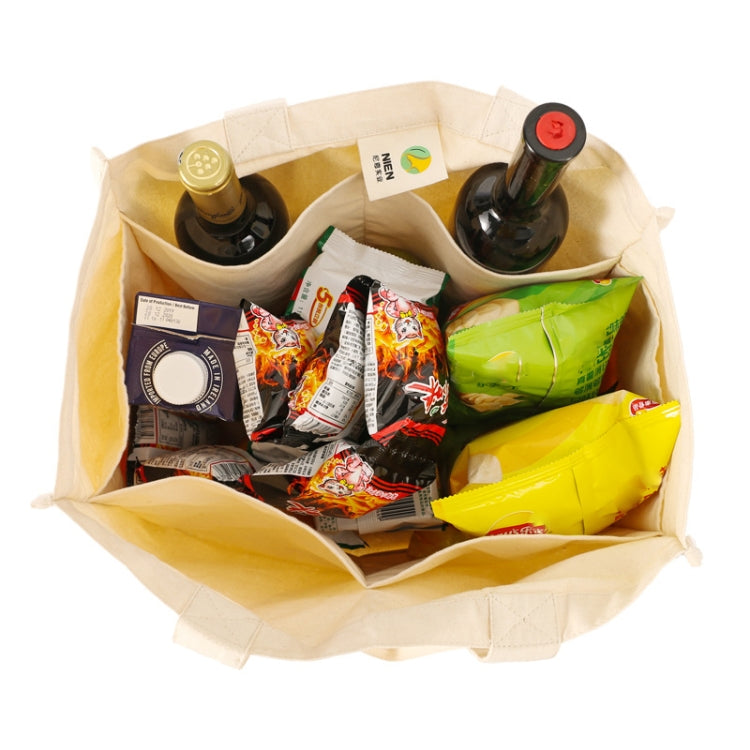 NIEN Unterteilte Einkaufstasche Obst- und Gemüsetrage Canvas-Tasche, Stil:, Einkaufstasche Polyester-Baumwolle, Einkaufstasche reine Baumwolle