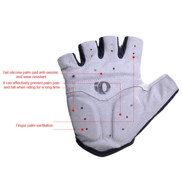 YIZIMI Anti-Schock Halbfinger-Handschuhe Fahrrad Silikon Kurzfinger-Handschuhe, S, M, L, XL