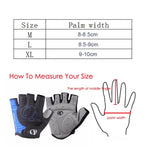 YIZIMI Anti-Schock Halbfinger-Handschuhe Fahrrad Silikon Kurzfinger-Handschuhe, S, M, L, XL