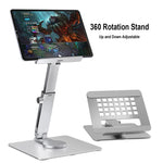 JUNDNE H06 Desktop Klappbarer Telefonständer Tragbarer Teleskop Drehbarer Tablet-Ständer