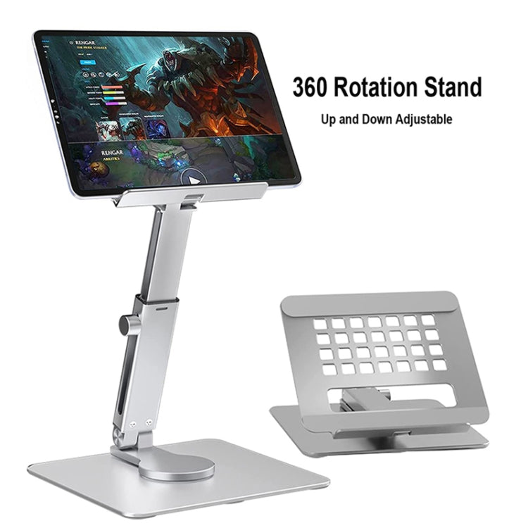 JUNDNE H06 Desktop Klappbarer Telefonständer Tragbarer Teleskop Drehbarer Tablet-Ständer