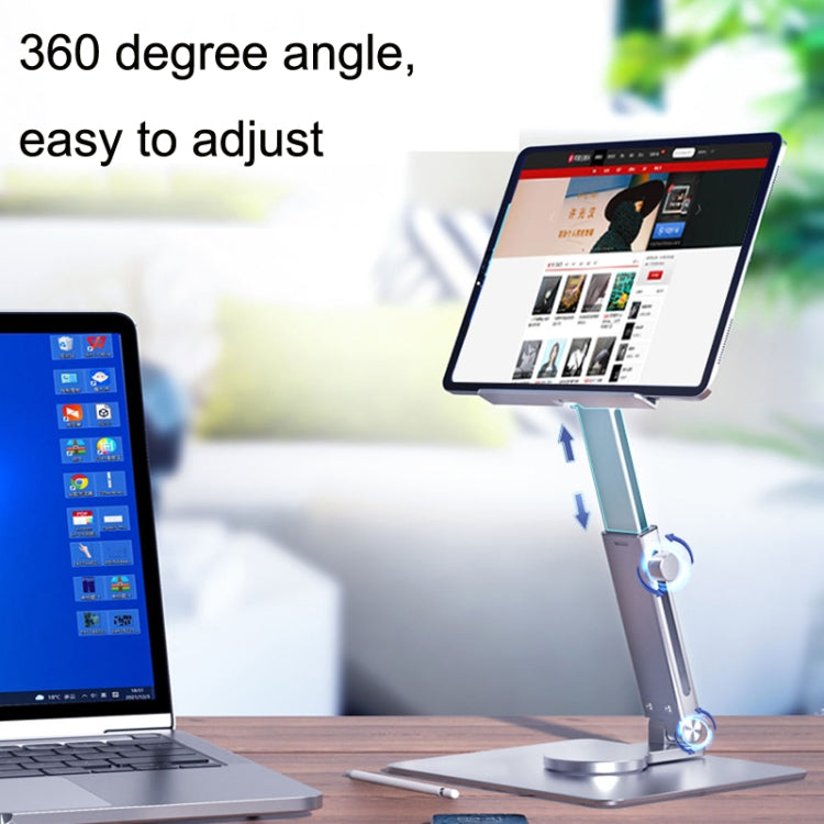 JUNDNE H06 Desktop Klappbarer Telefonständer Tragbarer Teleskop Drehbarer Tablet-Ständer