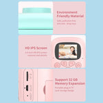 A18 HD Druckbare Cartoon Kinder Digitalkamera mit Drehobjektiv, Spezifikation:, Pink, Pink+16G, Pink+32G, Blau, Blau+16G, Blau+32G