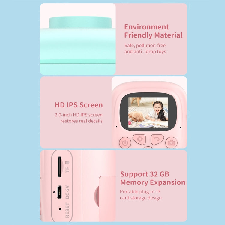 A18 HD Druckbare Cartoon Kinder Digitalkamera mit Drehobjektiv, Spezifikation:, Pink, Pink+16G, Pink+32G, Blau, Blau+16G, Blau+32G