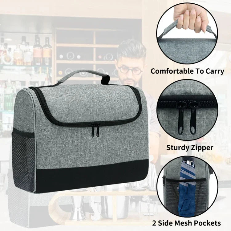 Reise-Barkeeper-Set-Tasche, Aufbewahrungstasche für Barutensilien, 32,5 x 14,5 x 25,4 cm
