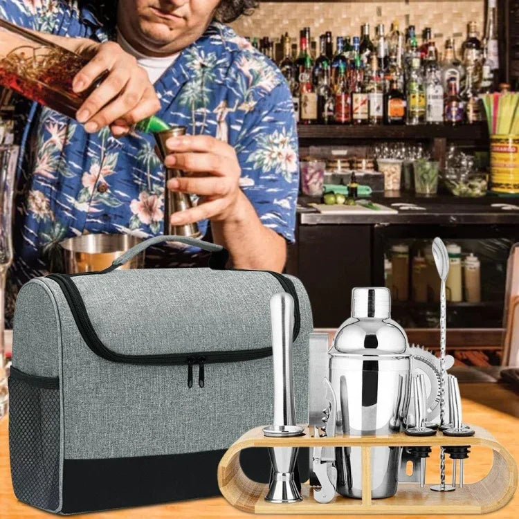 Reise-Barkeeper-Set-Tasche, Aufbewahrungstasche für Barutensilien, 32,5 x 14,5 x 25,4 cm