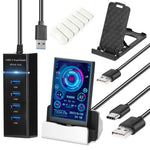 3.5 InchIPS View All Computer Monitor USB Chassis Vice Screen, Set 1 (Black), Set 1 (White), Set 2 (Black), Set 2 (White), Set 3 (Black), Set 3 (White)
