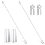 Jalousien aus transparentem Acrylstab, leichter Bewegungsstab mit Haken und Griff, Größe: 24 Zoll, 12 Zoll transparenter Acrylstab, 17 Zoll transparenter Acrylstab, 24 Zoll transparenter Acrylstab