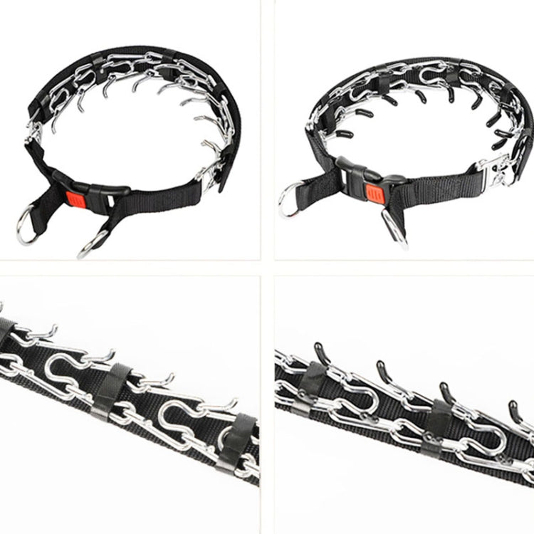 Abnehmbares Trainingshalsband mit Stoffklebeband, Größen: S 2,5 mm x 35 cm, M 3,0 mm x 50 cm, L 3,5 mm x 55 cm, XL 4,0 mm x 60 cm