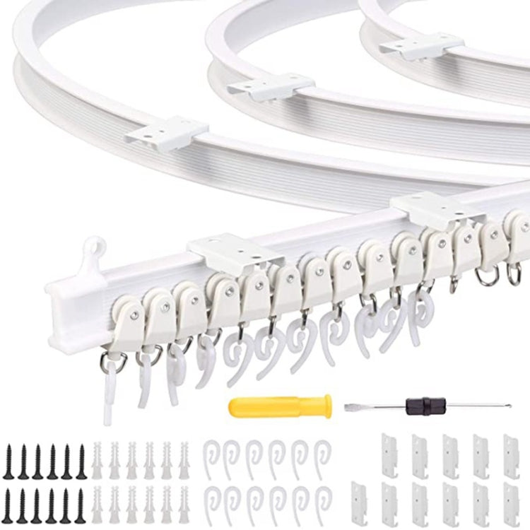 Modell Stahl Schienenbiegung Vorhangschiene Flexible Führungsschiene Set, Größe:, 3m Weiß
