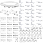 Modell-Stahlschienen-Biegevorhangschiene, flexibles Führungsschienenset, Größe:, 5 m, weiß