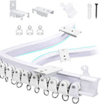 Modell-Stahlschienen-Biegevorhangschiene, flexibles Führungsschienenset, Größe:, 5 m, weiß