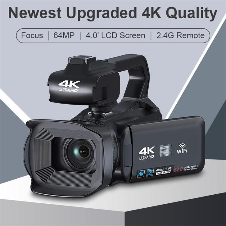 64MP 4-Zoll Touchscreen Handheld Digitale Videokamera, 4K 16G, 4K 32G, 4K 64G