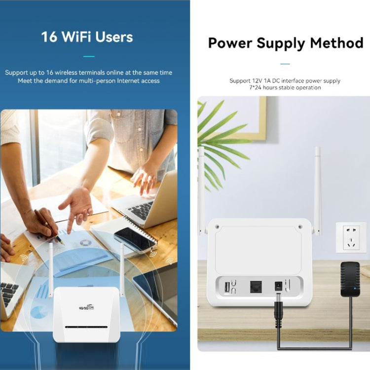 VR312 4G LTE Router 4G CPE FDD/TDD Karten Mobiler Router MOD Malaysische Version EU Stecker, VR312 EU Stecker Weiß