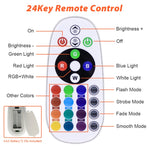 Farbiger RGB-LED-Flutlichtstrahler mit Fernbedienung, 30W, 100W