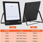 Farbiger RGB-LED-Flutlichtstrahler mit Fernbedienung, 30W, 100W
