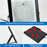 Farbiger RGB-LED-Flutlichtstrahler mit Fernbedienung, 30W, 100W